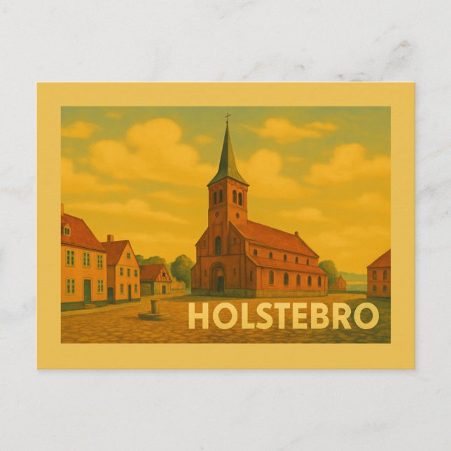 Cartão Postal Holstebro Dinamarca Giacometti (Frente)