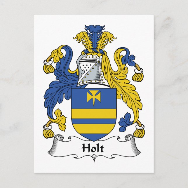 Cartão Postal Holt Family Crest (Frente)