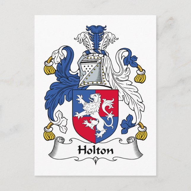 Cartão Postal Holton Family Crest (Frente)
