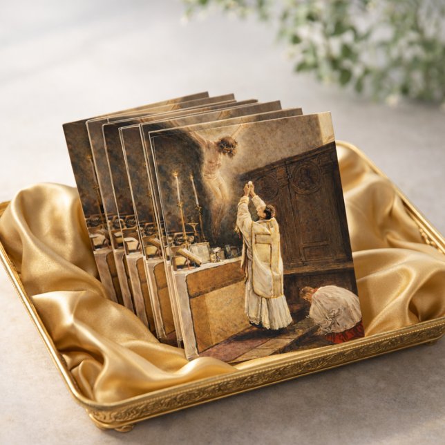 Cartão Postal Holy Sacrifice of the Mass Catholic Priest (Criador carregado)