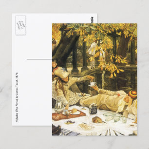 Cartão Postal Holyday, o piquenique de James Tissot, Arte Vitori