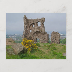Cartão Postal Holyrood Park Chapel Ruins, Edimburgo, Escócia