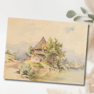 Cartão Postal Holzhütte am See - Carl Lafite
