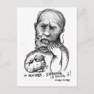 Cartão Postal Hombre irritado: Ratos