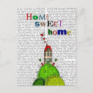 Cartão Postal Home Sweet Home Illustration