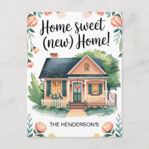 Cartão Postal Home Sweet New Home Change of Address Postcard