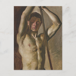 Cartão Postal Homem com Funcionarios