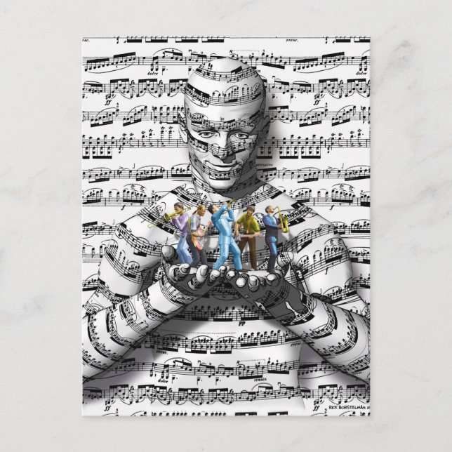 Cartão Postal Homem de Música (Frente)