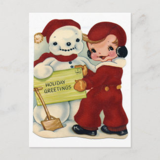 Cartão Postal Homem de neve