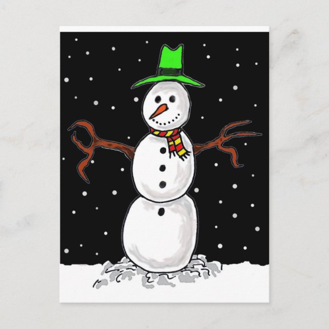 Cartão Postal Homem de neve (Frente)