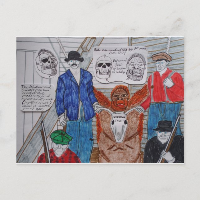 Cartão Postal Homem de pé grande assassinado, 1910. (Frente)