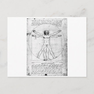 Cartão Postal Homem de Proporção do Leondardo Da Vinci