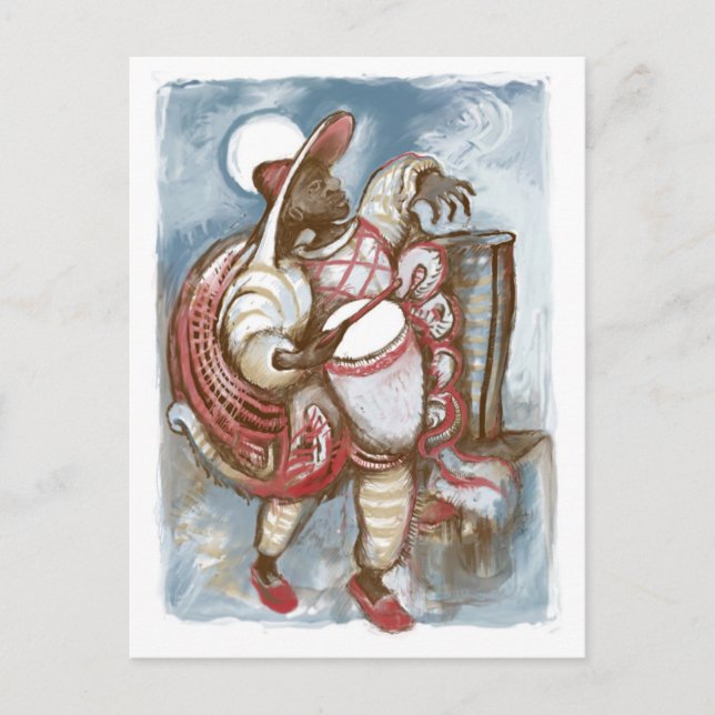 Cartão Postal Homem de Tambor Uruguai (Frente)