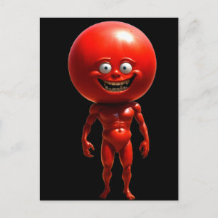 Cartão Postal Homem de Tomate Estranho