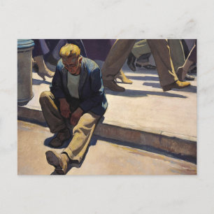Cartão Postal Homem esquecido, 1934 por Maynard Dixon