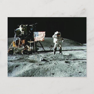 Cartão Postal Homem histórico na lua