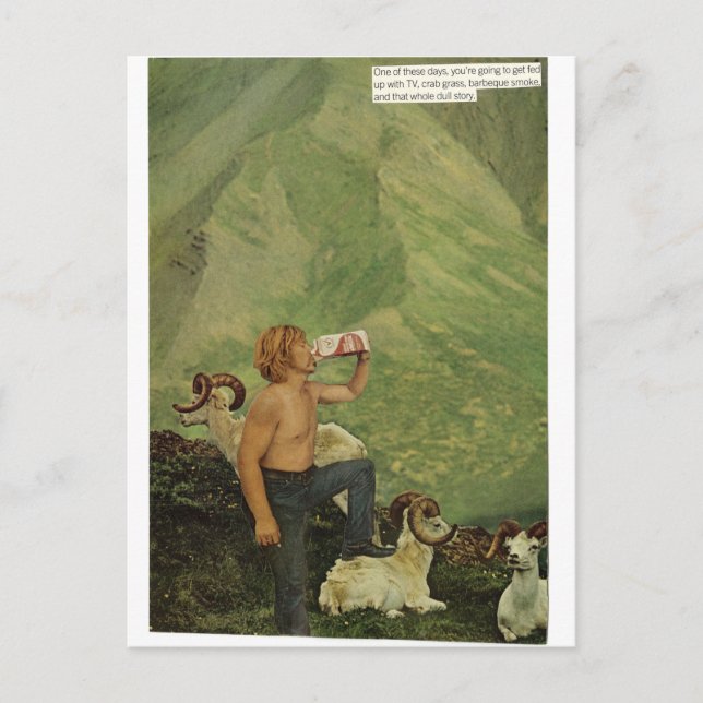 Cartão Postal Homem-leite - (Frente)