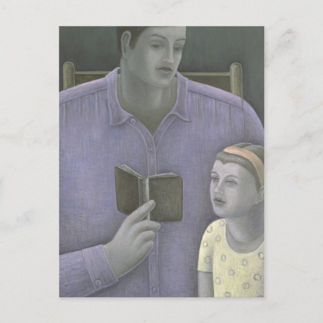 Cartão Postal Homem lendo para Rapariga 2003 (Frente)