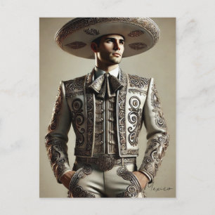 Cartão Postal Homem mexicano na fantasia de Charro