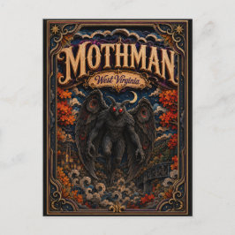 Cartão Postal Homem-Moth West Virginia Popcut Lendas