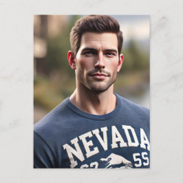 Cartão Postal Homem na camisa de Nevada