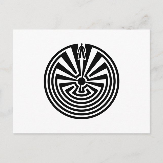 Cartão Postal Homem no Maze, Americanos nativos, Itoi, Papago (Frente)