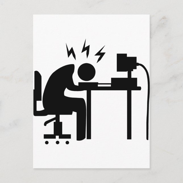 Cartão Postal Homem no Trabalho (Frente)