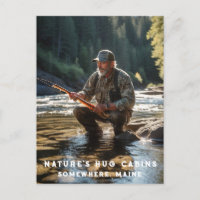 *~* Homem Pescando Rio Maine Paz AP49 Natureza