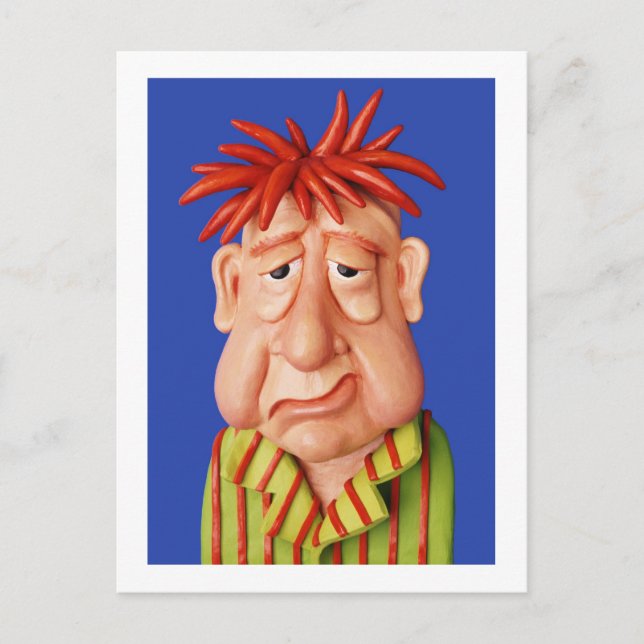 Cartão Postal Homem sonolento (Frente)