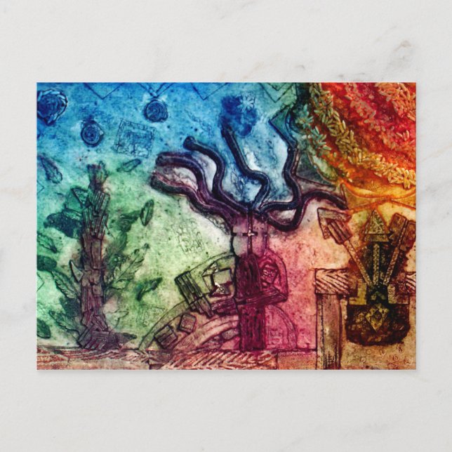 Cartão Postal Homem Tribal Dançando (Frente)