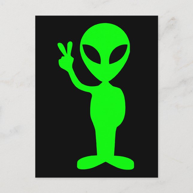 Cartão Postal Homem Verde Pequeno (Frente)