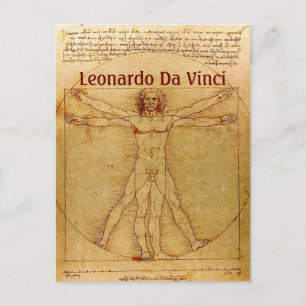 Cartão Postal Homem Vitruviano Por Leonardo Da Vinci