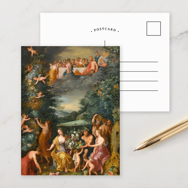 Cartão Postal Homenagem à Flora da Deusa, Banquete dos Deuses (Criador carregado)