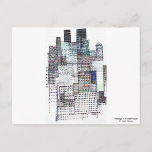 Cartão Postal Homenagem a Hundertwasser