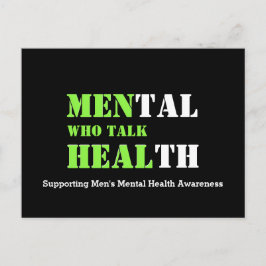 Cartão Postal HOMENS DA Saúde Mental QUE FALAM SOBRE O Suporte P