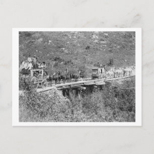 Cartão Postal Homens em Onda de Vagão e Chapéus de Ponta para 