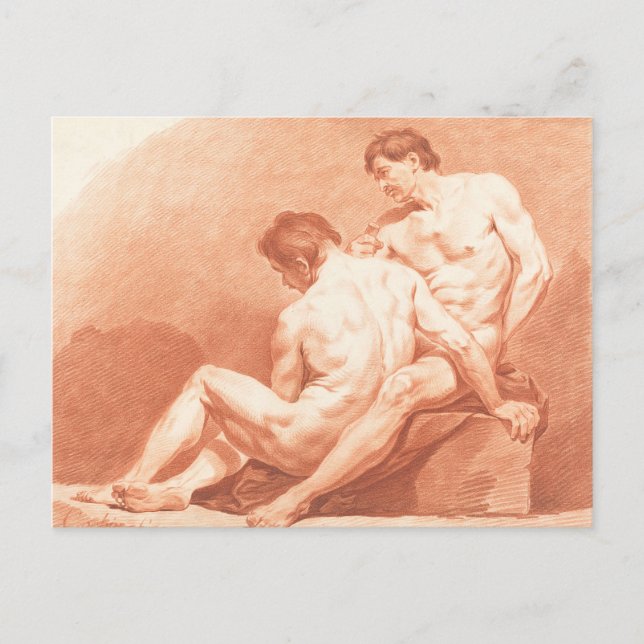 Cartão Postal Homens Embriagando (Frente)