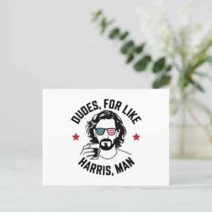 Cartão Postal Homens Para Como Harris Man White Dues Para Harris