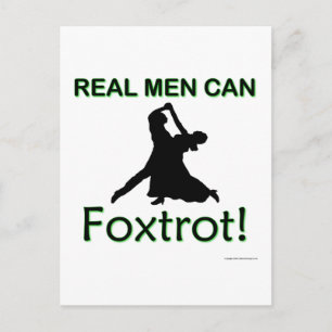 Cartão Postal Homens Reais Podem Foxtrot