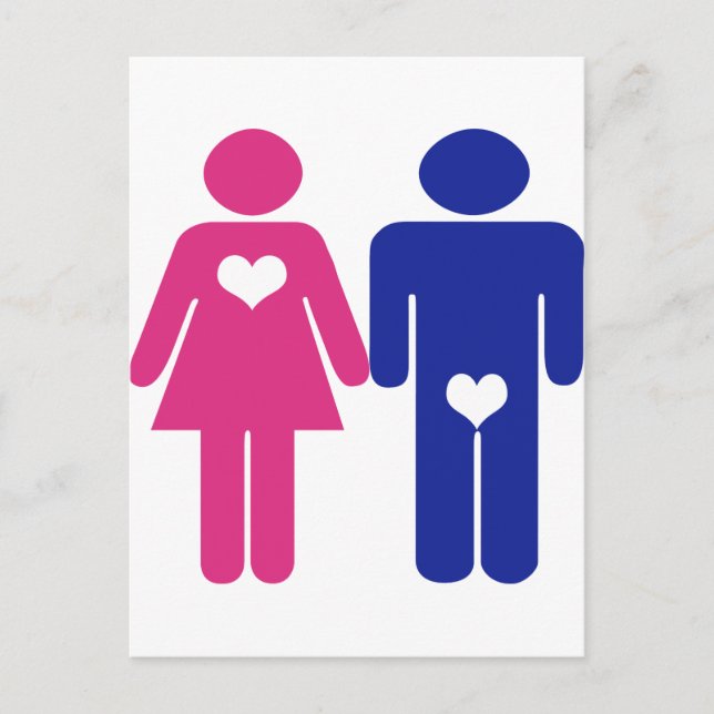 Cartão Postal Homens VS Mulheres (Frente)