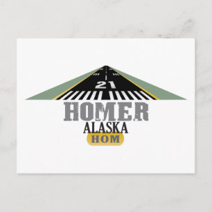 Cartão Postal Homer Alaska - Passagem do Aeroporto