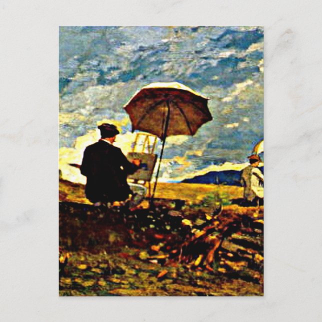 Cartão Postal Homer: Artistas Desenhando nas Montanhas White (Frente)