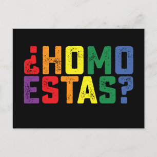 Cartão Postal Homo Está Espanhol, Funny Orgulho gay LGBTQ
