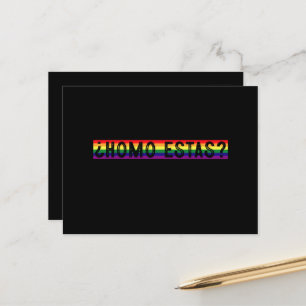 Cartão Postal Homo Estas Mês do Orgulho Gay LGBTQ Espanhol Mexic