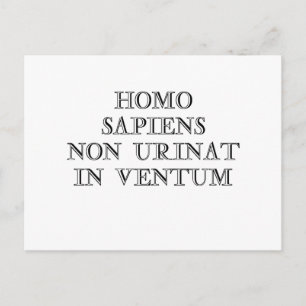 Cartão Postal Homo Sapiens Não Urinato em Ventum