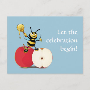 Cartão Postal Honeybee Apple Rosh HaShana