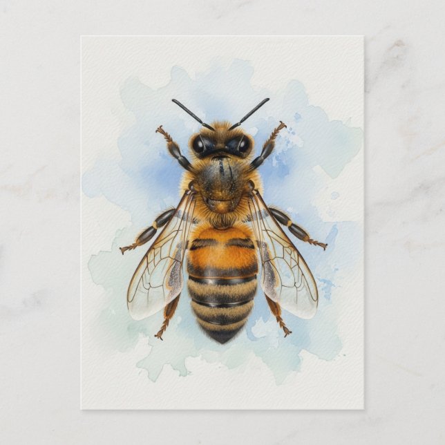 Cartão Postal Honeybee – Watercolor Guardian (Frente)