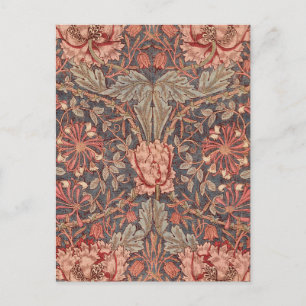 Cartão Postal Honeysuckle, Padrão Floral de William Morris