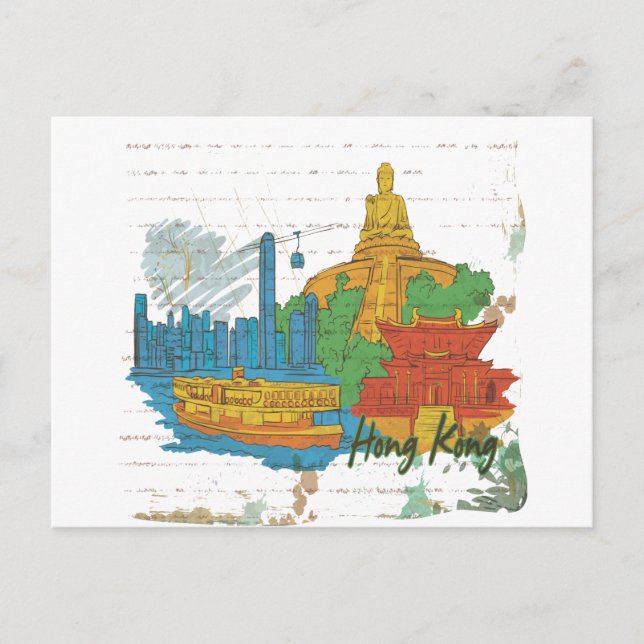 Cartão Postal Hong Kong (Frente)