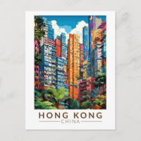 Hong Kong China apartamentos Viagem Art Vintage